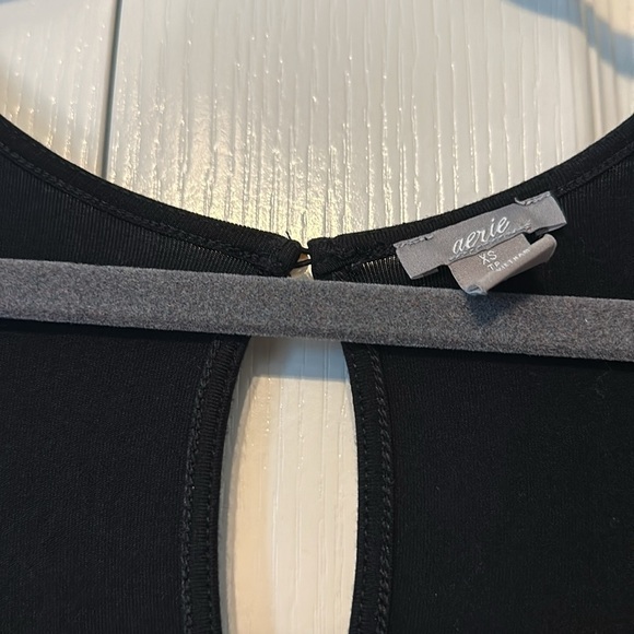 Aerie Solid Black Short Jumpsuit with Pockets Size XS - Picture 5 of 14